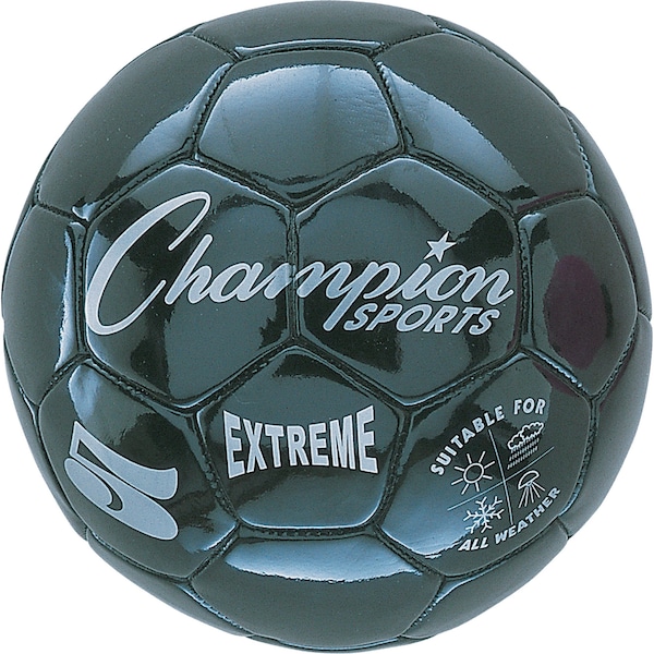 Extreme Soccer Ball, Black, Size 5, PK2